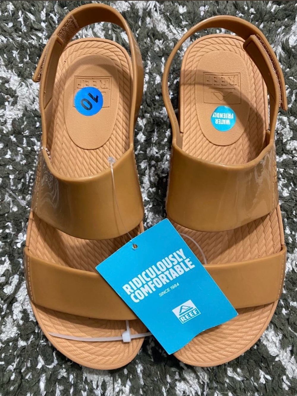Reef Women’s Tan Jelly Slingback Sandals Waterproof